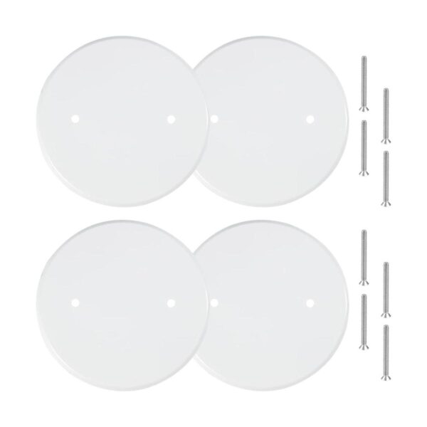 4 Packs 5 Inch Ceiling Cover Plate Metal Flat Round