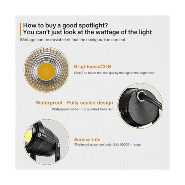 LemonBest Luces de paisaje foco para exteriores de 5 W y_2