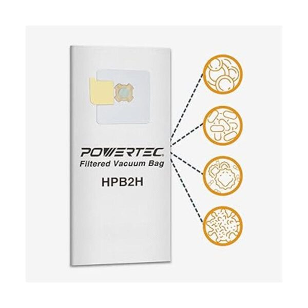 POWERTEC 75046P2V Bolsas de filtro de 5 capas para