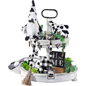 Juego de 12 bandejas escalonadas de gnomos de vaca de