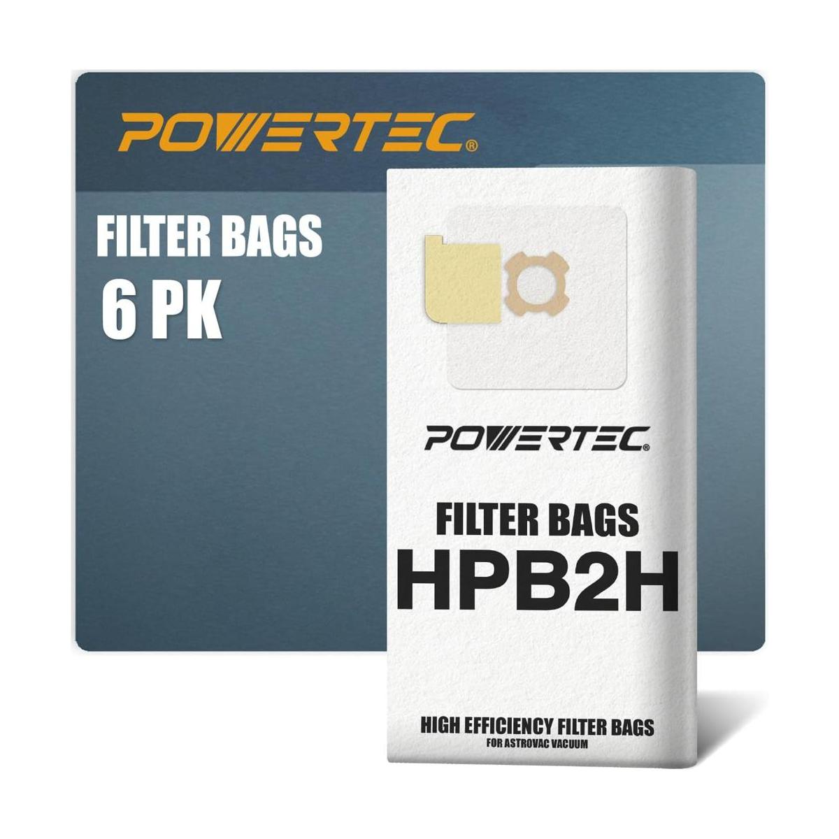 POWERTEC 75046P2V Bolsas de filtro de 5 capas para