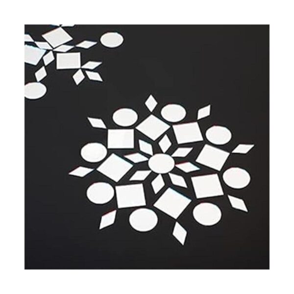 Espejo de 3 formas de mosaico redondo de diamante cuadrado
