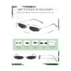 4 Pairs Women Thin Vintage Sunglasses Rectangle Sunglasses_2