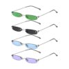 4 Pairs Women Thin Vintage Sunglasses Rectangle Sunglasses_1