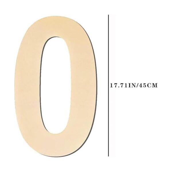 Números de madera grandes de 17 pulgadas número de