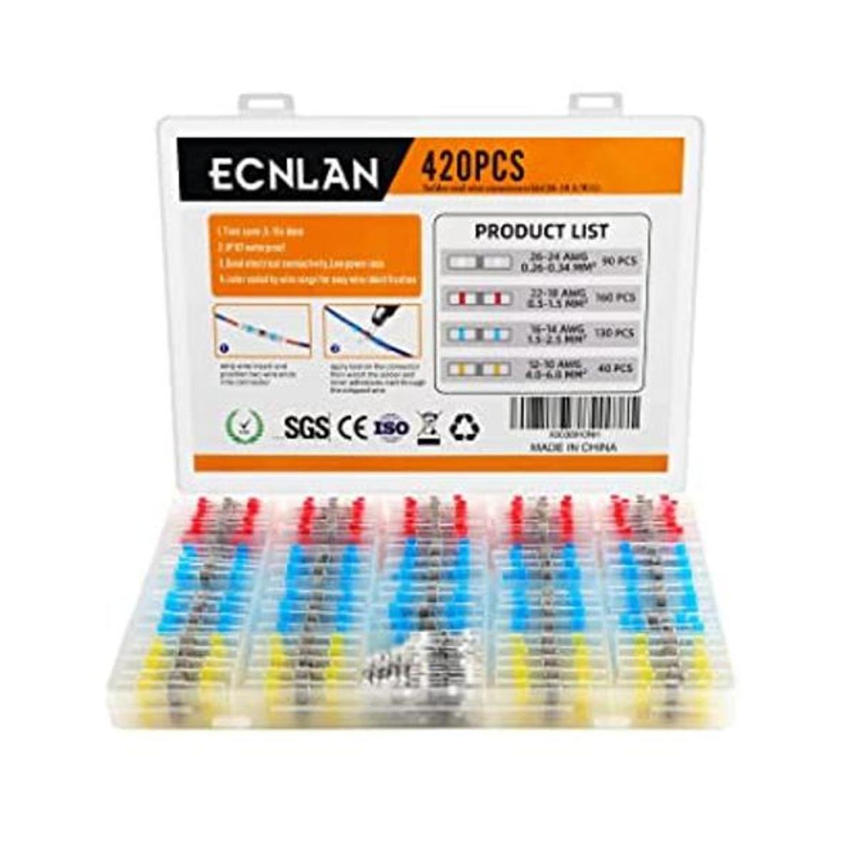 420 conectores de alambre de sellado de soldadura kit de