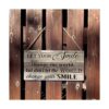 Letrero de madera con texto en inglés Let Your Smile_3