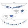 Pancarta de graduación para decoración de fiesta azul