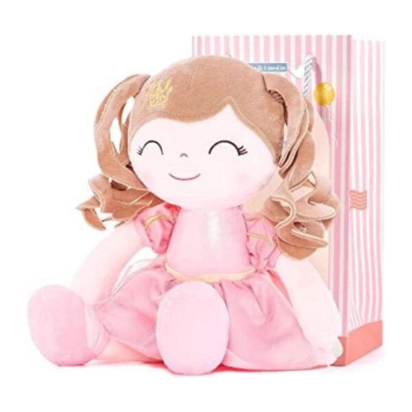 Gloveleya Dolls Baby Girl Gifts Soft Plush Doll Pink Crown_1