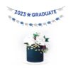 Pancarta de graduación para decoración de fiesta azul