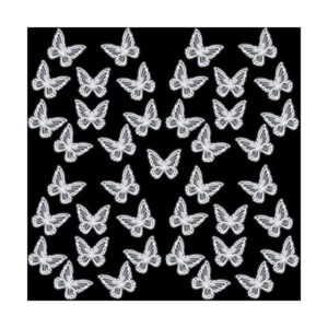 40 piezas de encaje de mariposa doble capa tela de