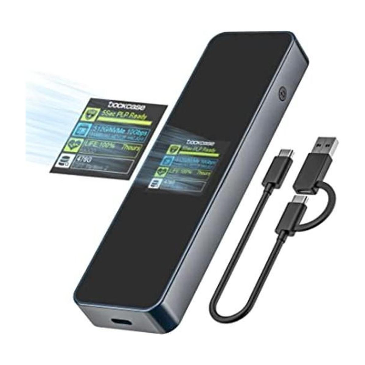 DOCKCASE Visual Smart M.2 NVMe SSD Enclosure soporta 5s