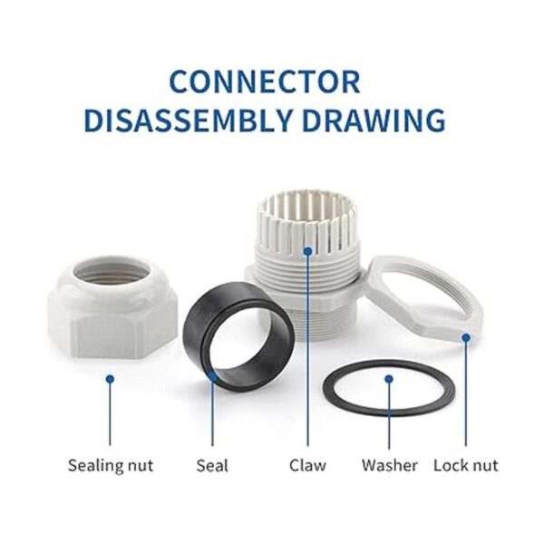 LISTENJIALE 50 conectores de cable ajustables_3