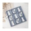 NIKKY HOME Beach Tic Tac Toe Juego de mesa de madera con_3