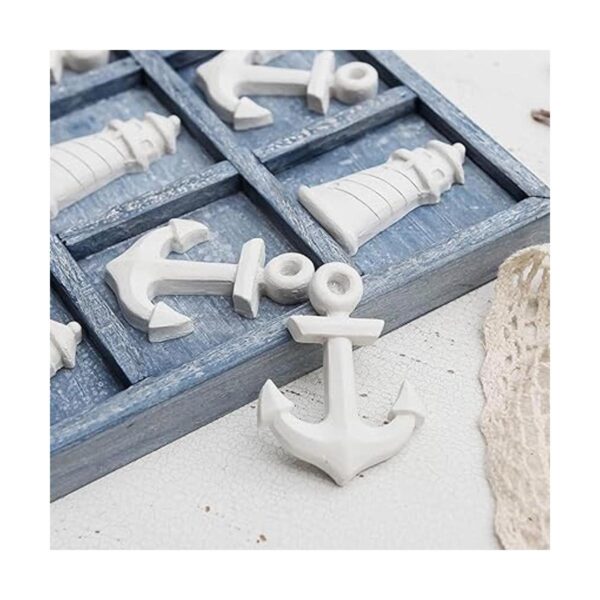 NIKKY HOME Beach Tic Tac Toe Juego de mesa de madera con_5