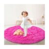 Flydoit Alfombras redondas para dormitorio 5 x 5 pies
