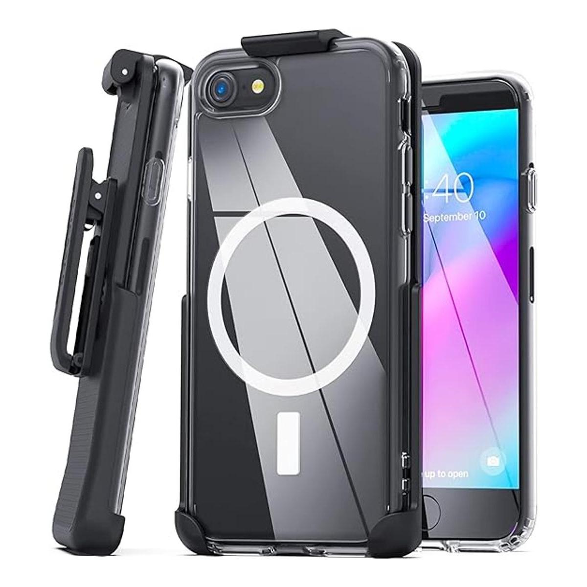 Encased Funda para cinturón para iPhone SE con clip de