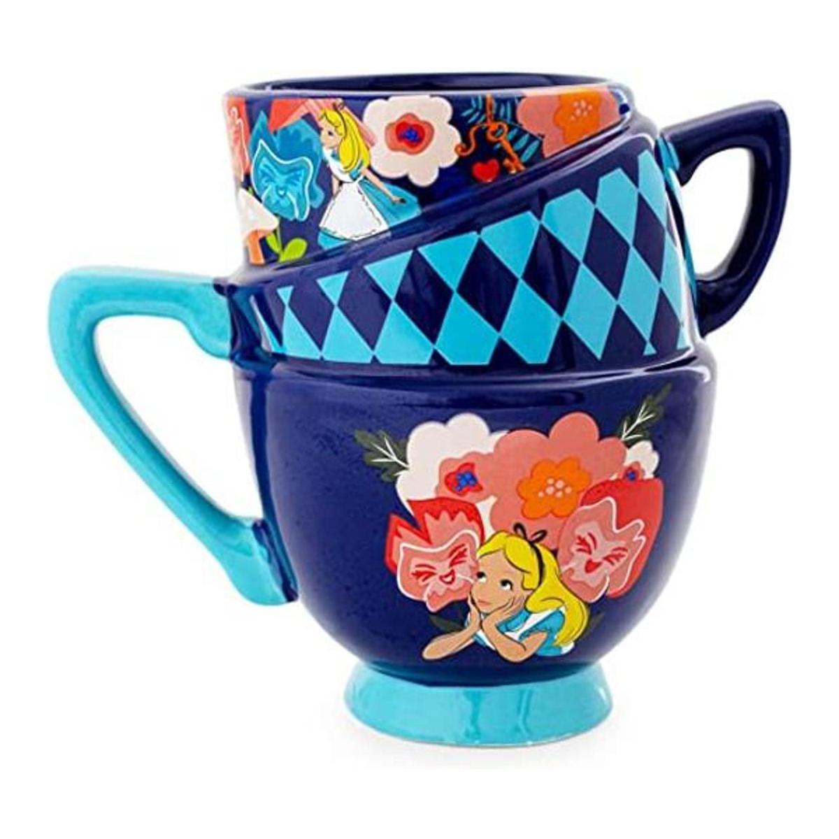 Disney Alice in Wonderland Taza de cerámica esculpida