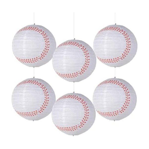 Easy Joy 8 Baseball Paper Lanterns Sports Team Party_1