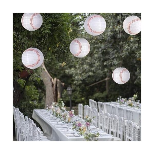 Easy Joy 8 Baseball Paper Lanterns Sports Team Party_3