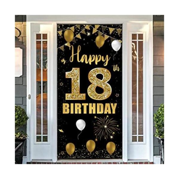 Fondo para puerta de cumpleaños 18 decoración de feliz_1