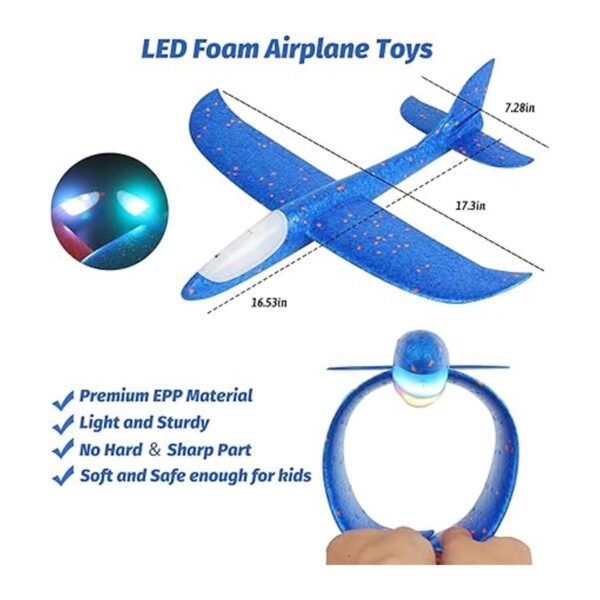 CCINEE Paquete de 2 juguetes LED de avión 17.3 pulgadas