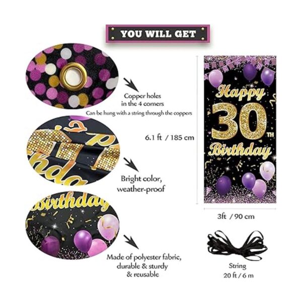 Fondo para la puerta de 30 cumpleaños decoración de feliz_2