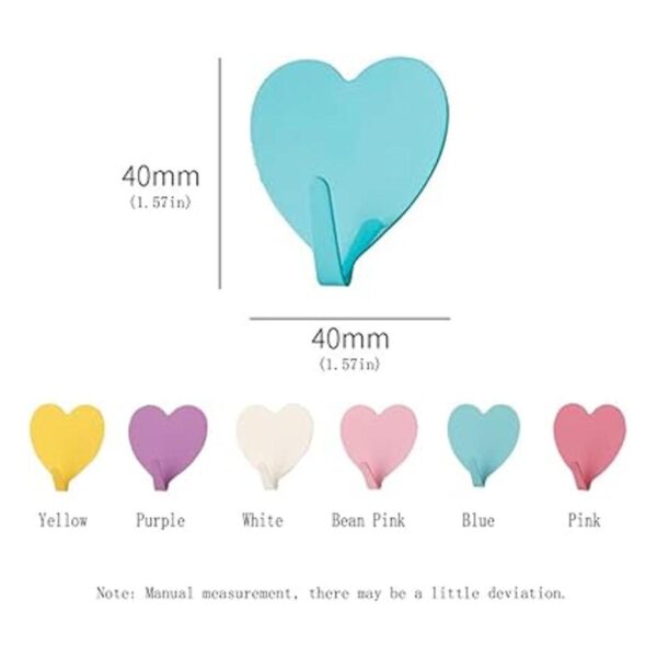 Paquete de 12 ganchos decorativos en forma de corazón