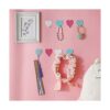 Paquete de 12 ganchos decorativos en forma de corazón