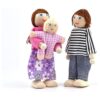 Casa de muñecas de madera 2 a 4 pulgadas con 2 mascotas