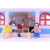 Casa de muñecas de madera 2 a 4 pulgadas con 2 mascotas