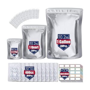 Paquete de 100 bolsas de Mylar de 0.402 in para