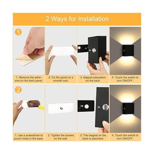 Lámpara de pared LED alimentada por pilas luz de pared_4