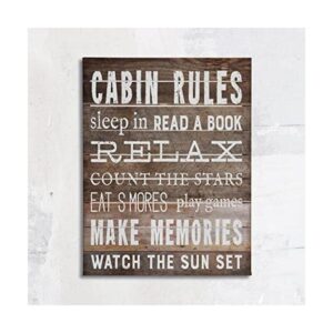 Cabin Rules Lienzo de bienvenida para pared carteles de_1