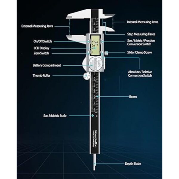 Housolution Calibrador digital ABS Calibre de escala_2
