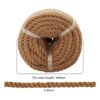 Cuerda de algodón marrón de 38 pulgadas x 100 pies
