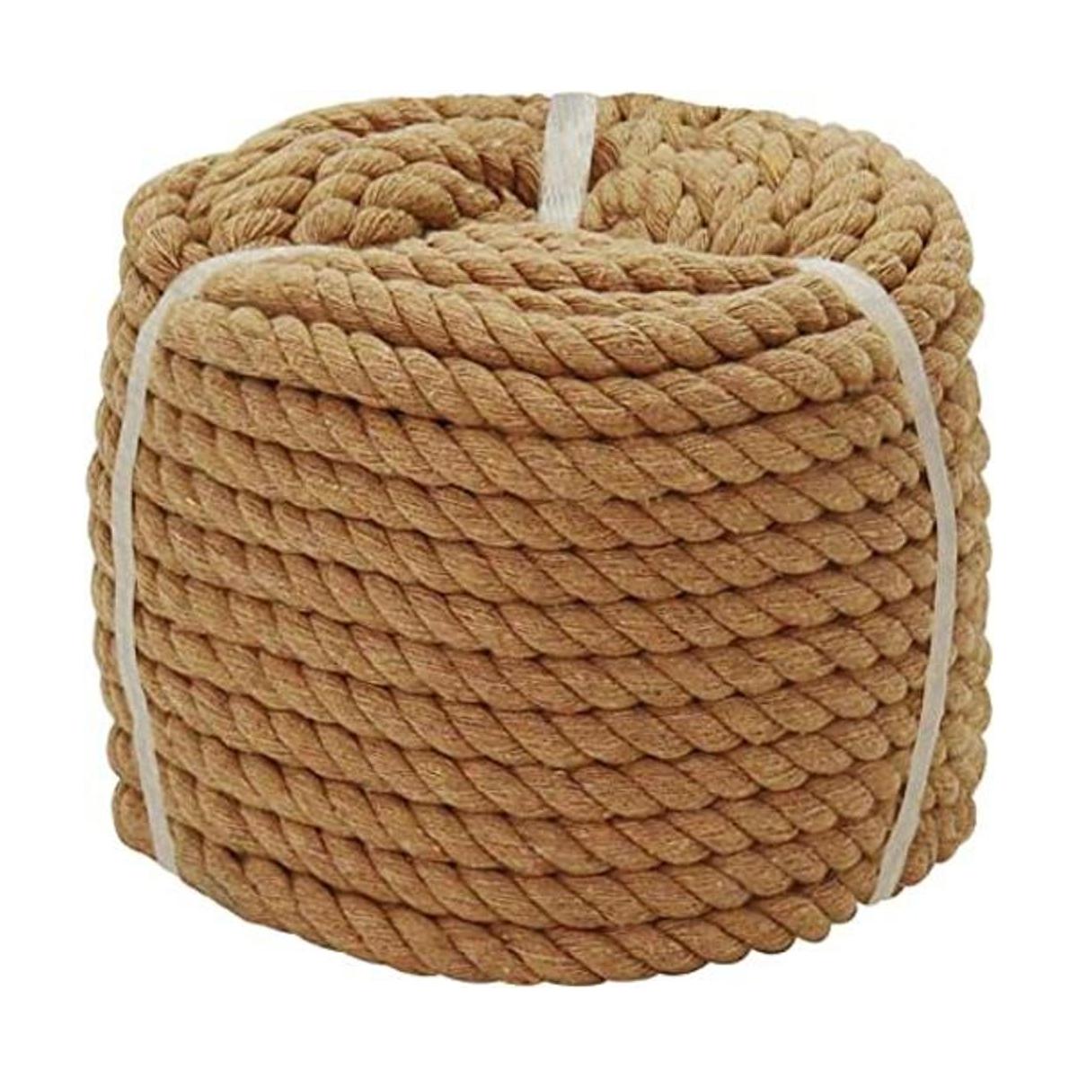 Cuerda de algodón marrón de 38 pulgadas x 100 pies