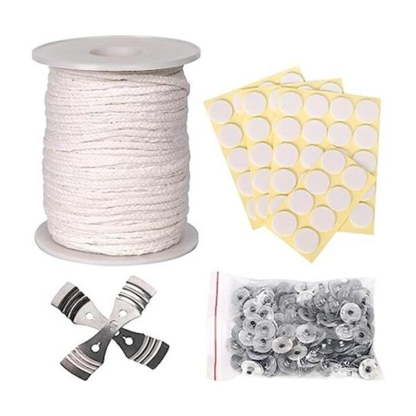 Kit de mecha de vela 100 algodón carrete de mecha de 27