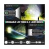 LED XHP50.2 Flashlight Bright 8000 Lumens Tactical