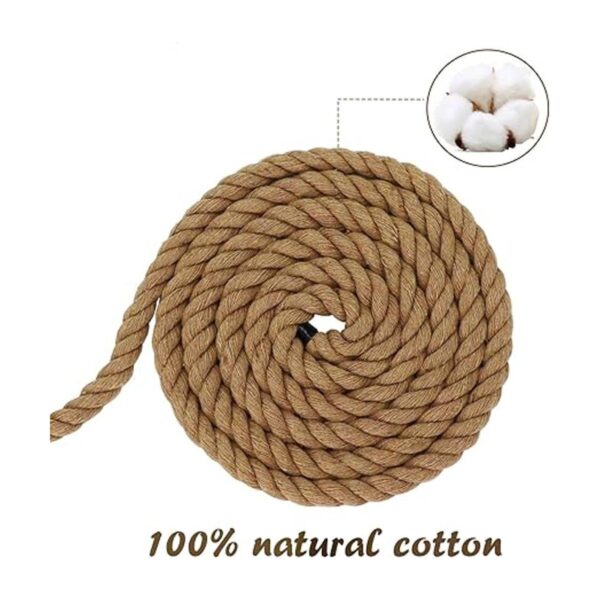 Cuerda de algodón marrón de 38 pulgadas x 100 pies