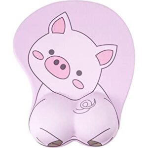 KAIGOBOX Alfombrilla de ratón Kawaii rosa con patrón de_1