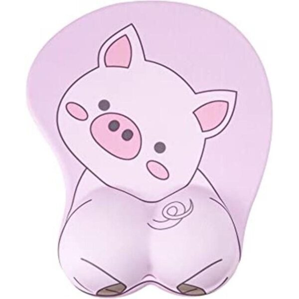 KAIGOBOX Alfombrilla de ratón Kawaii rosa con patrón de_1