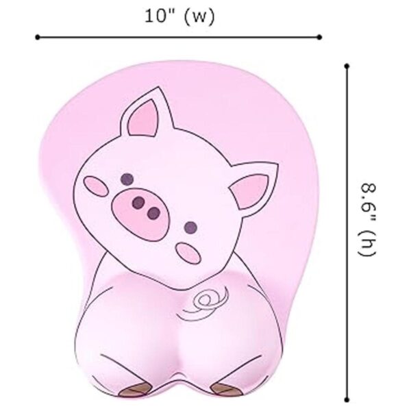 KAIGOBOX Alfombrilla de ratón Kawaii rosa con patrón de_2