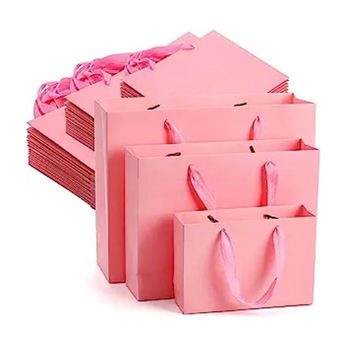 Lyellfe Paquete de 30 bolsas de regalo rosadas bolsas de