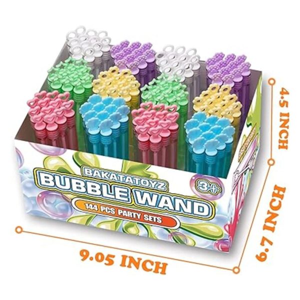 Paquete de 144 mini varitas de burbujas de 6 colores a_6