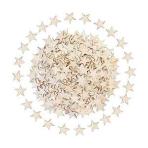 HADDIY Estrellas de madera pequeñas de 1 pulgada para
