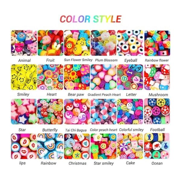 JOICEE 480PCS Fruit Flower Polymer Clay Beads 24 Style_3