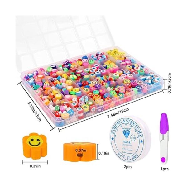 JOICEE 480PCS Fruit Flower Polymer Clay Beads 24 Style_2