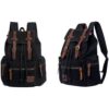Mochila de lona unisex vintage casual mochila de 17_2