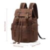 Mochila de lona unisex vintage casual mochila de 17_3